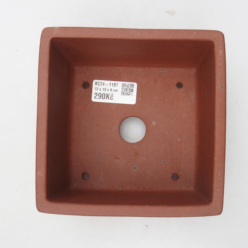 Ciotola bonsai 13 x 13 x 8 cm, colore mattone