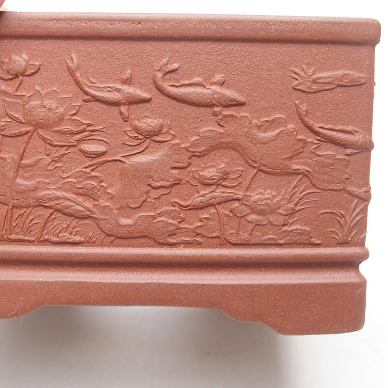 Ciotola bonsai 13 x 13 x 8 cm, colore mattone