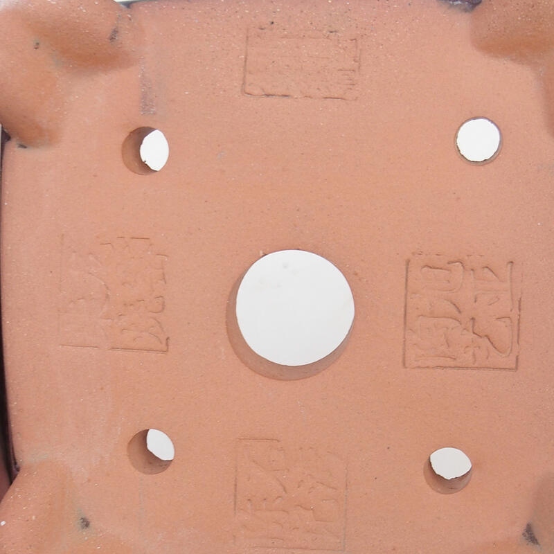 Ciotola per bonsai 14,5 x 14,5 x 8,5 cm, colore bordeaux