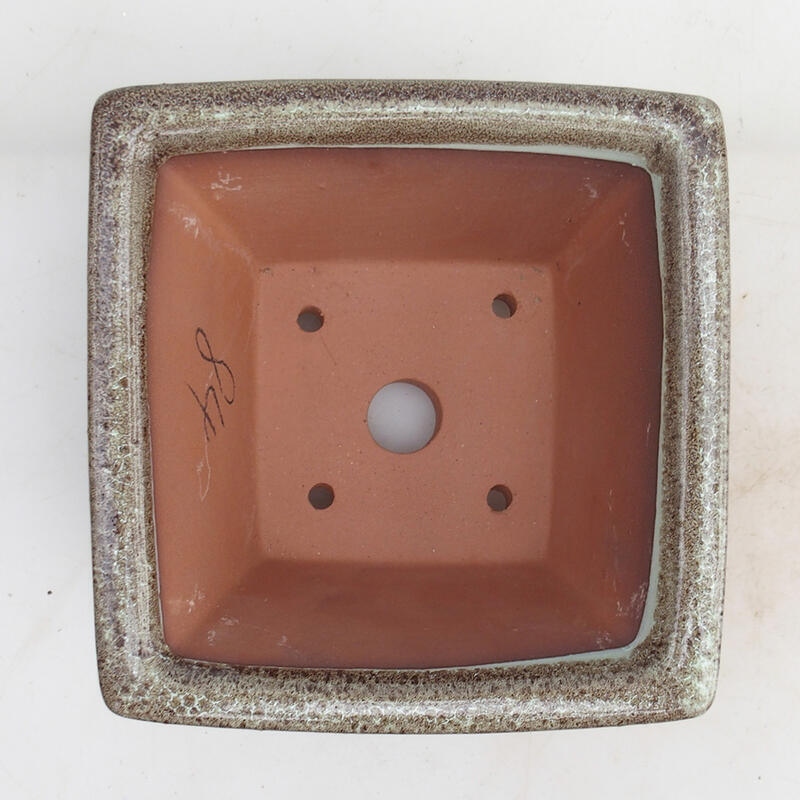 Ciotola per bonsai 14,5 x 14,5 x 8,5 cm, colore bordeaux