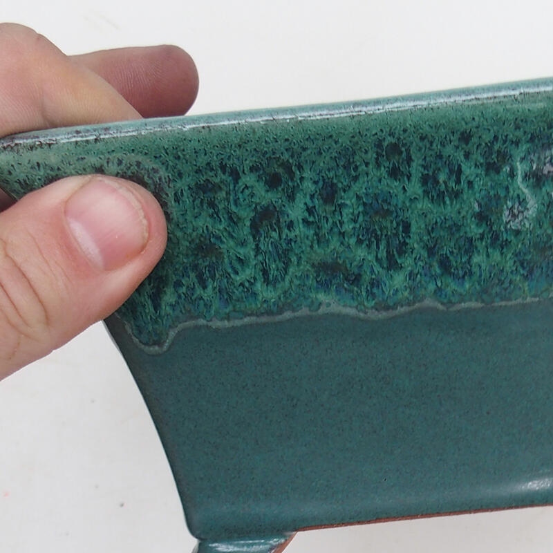 Ciotola per bonsai 14,5 x 14,5 x 8,5 cm, verde