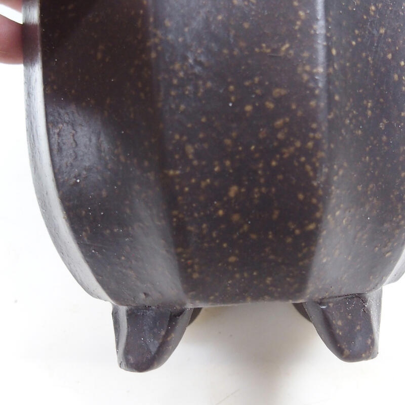 Ciotola bonsai 14 x 14 x 15 cm, colore marrone ocra