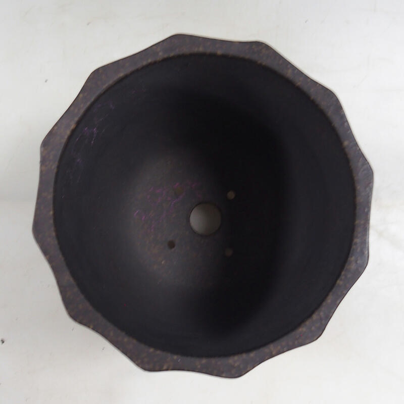 Ciotola bonsai 14 x 14 x 15 cm, colore marrone ocra