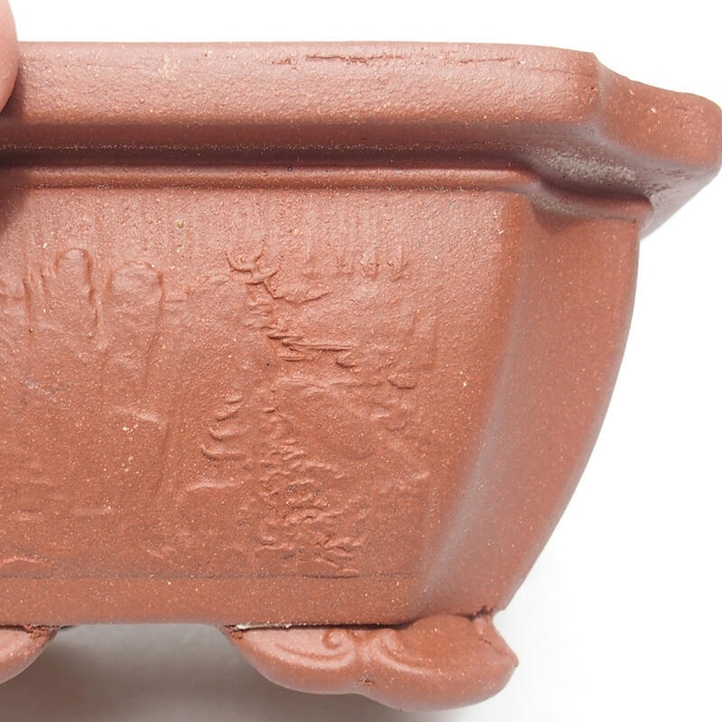 Ciotola bonsai 14 x 14 x 7 cm, colore mattone