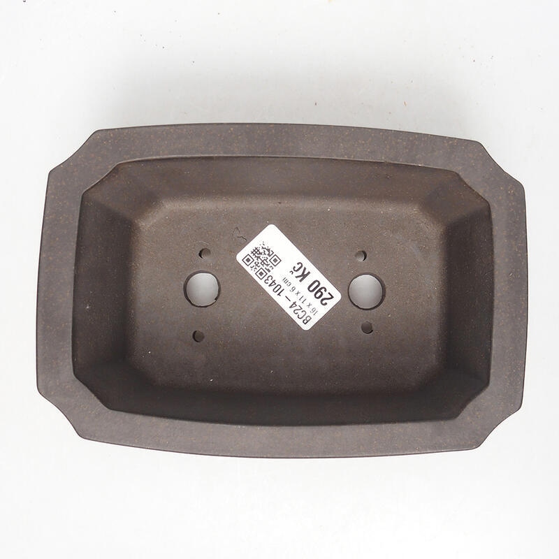 Ciotola per bonsai 15,5 x 10,5 x 5,5 cm, colore marrone ocra