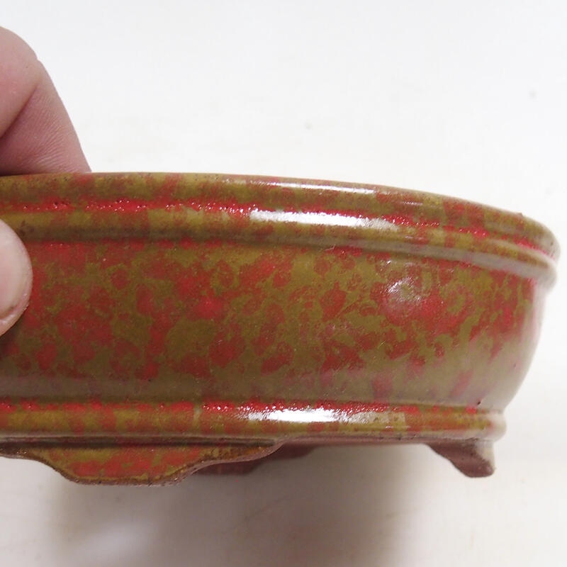 Ciotola bonsai 15,5 x 11,5 x 4,5 cm, colore ocra