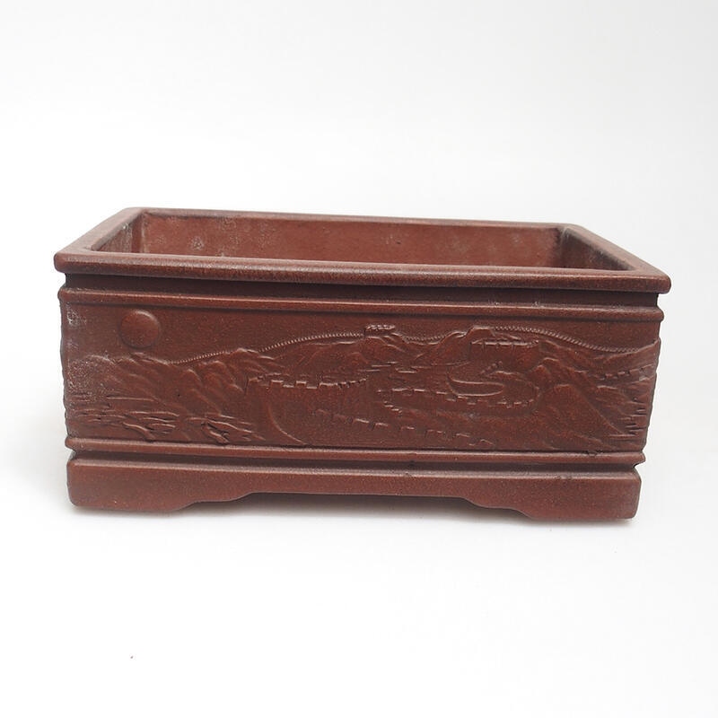 Ciotola per bonsai 15,5 x 11,5 x 6,5 cm, colore marrone