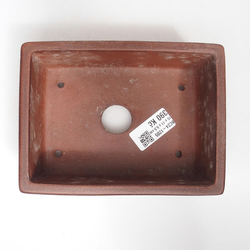 Ciotola per bonsai 15,5 x 11,5 x 6,5 cm, colore marrone