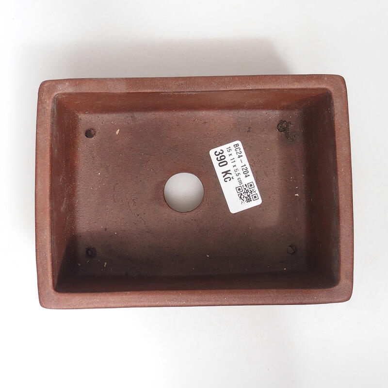 Ciotola per bonsai 15,5 x 11,5 x 6,5 cm, colore marrone
