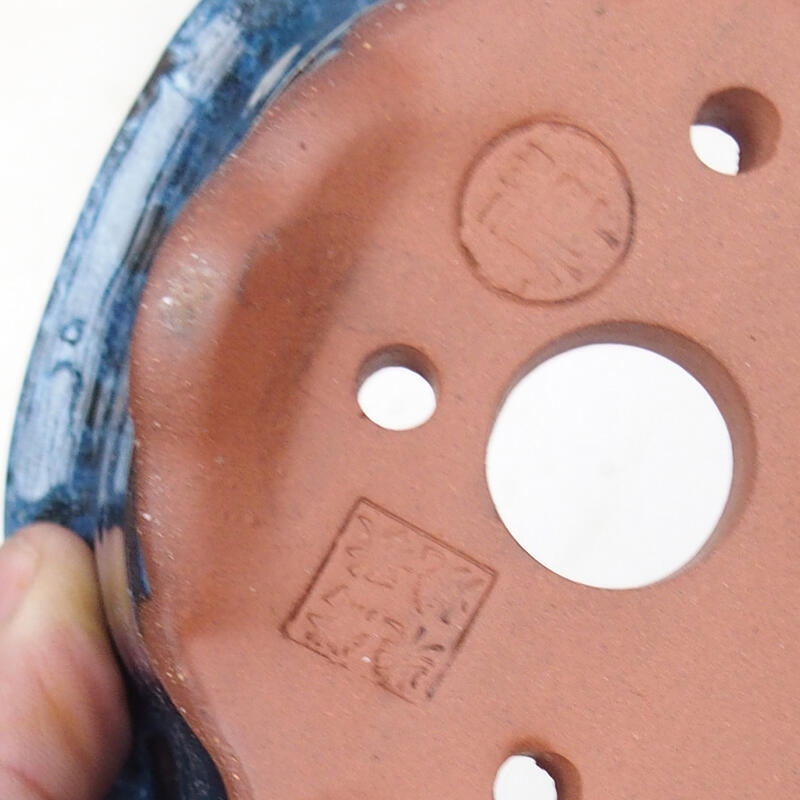 Ciotola per bonsai 15,5 x 13 x 7,5 cm, colore blu