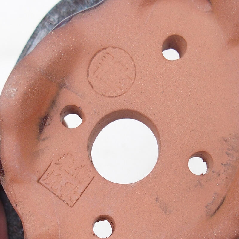 Ciotola per bonsai 15,5 x 13 x 7,5 cm, colore bordeaux