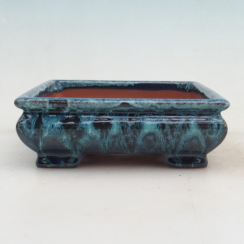 Ciotola per bonsai 15,5 x 15,5 x 5,5 cm, colore blu