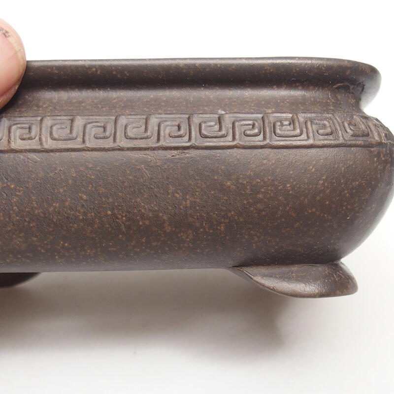 Ciotola per bonsai 15 x 10,5 x 5,5 cm, colore marrone ocra