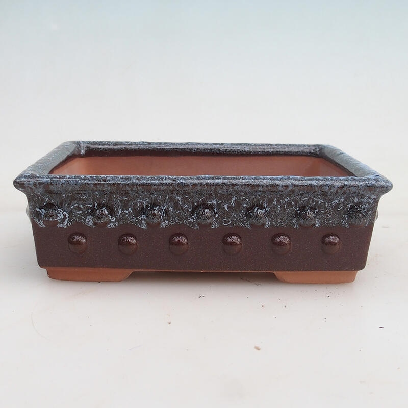 Ciotola per bonsai 15 x 11 x 4,5 cm, colore grigio bordeaux