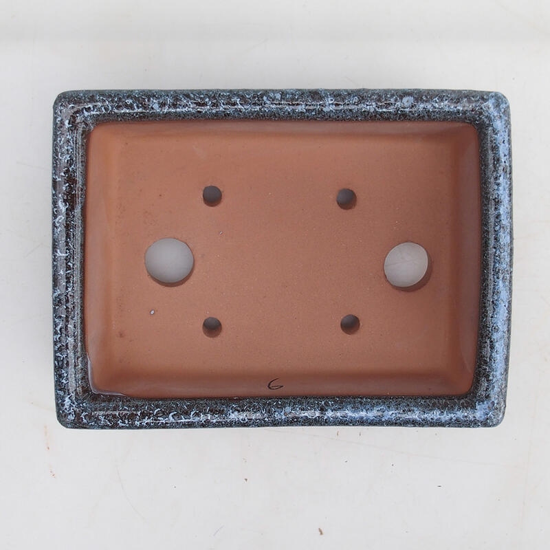 Ciotola per bonsai 15 x 11 x 4,5 cm, colore grigio bordeaux