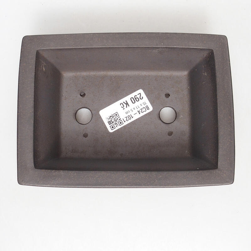 Ciotola per bonsai 15 x 11 x 5 cm, colore marrone ocra