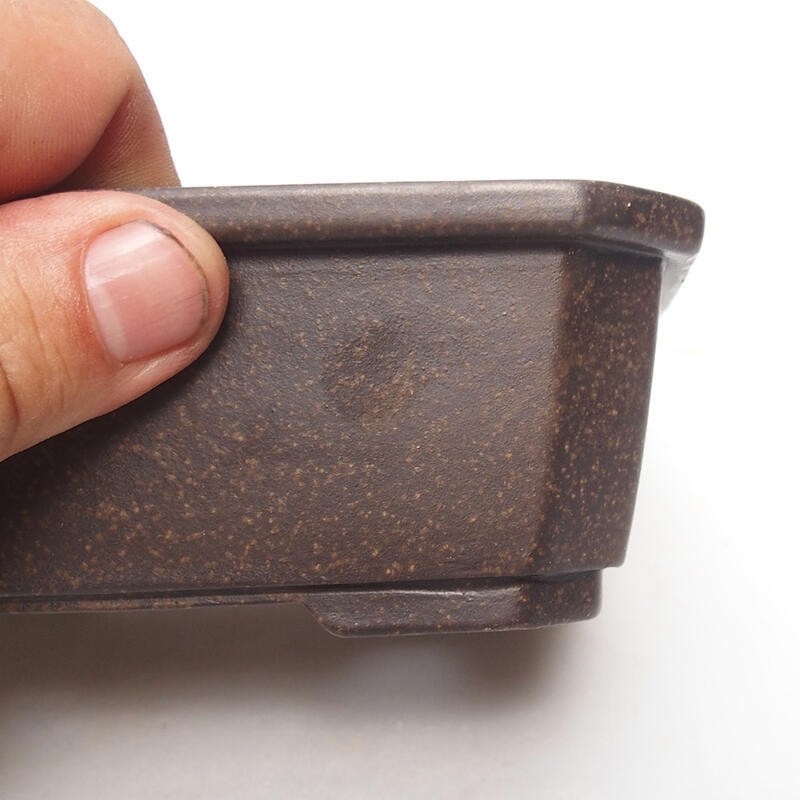 Ciotola per bonsai 15 x 11 x 5 cm, colore marrone ocra