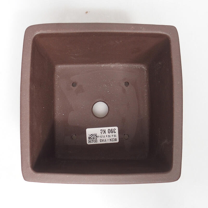 Ciotola per bonsai 15 x 15 x 11,5 cm, colore marrone
