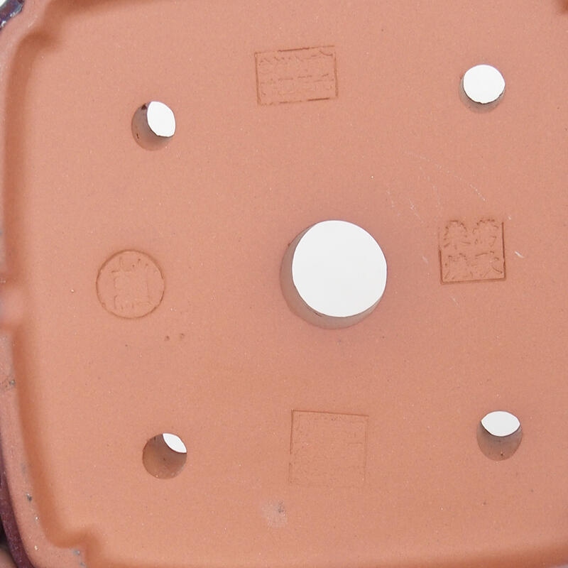 Ciotola per bonsai 15 x 15 x 4,5 cm, colore marrone bordeaux