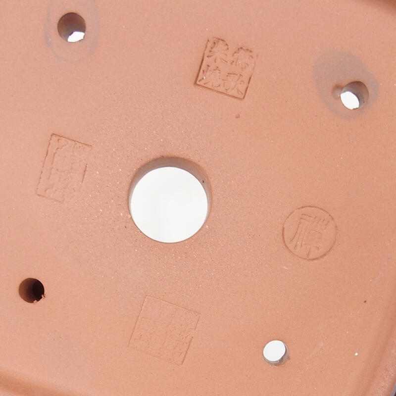 Ciotola per bonsai 15 x 15 x 4,5 cm, colore grigio bordeaux