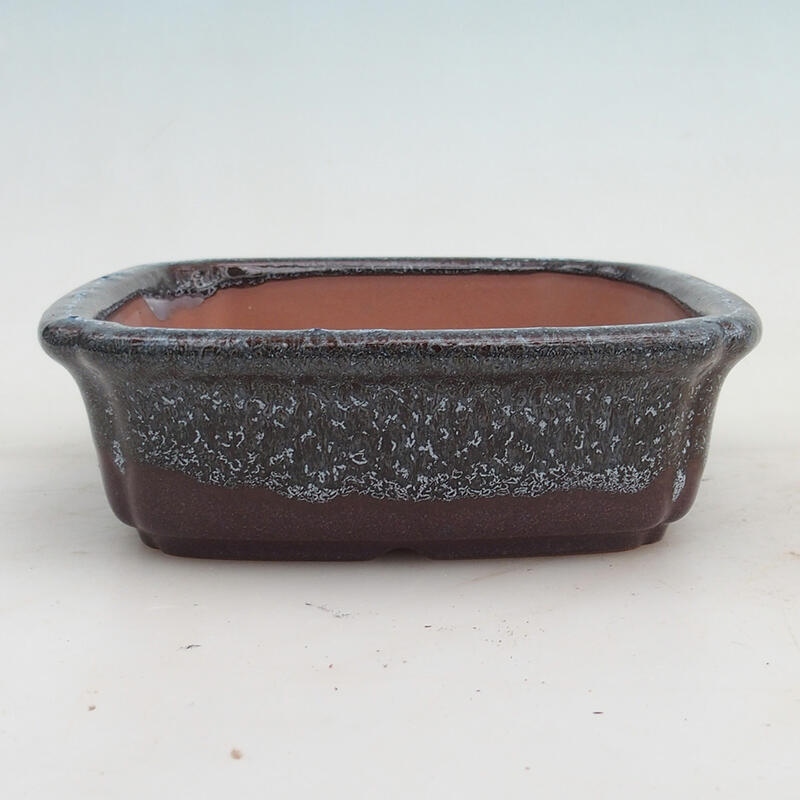Ciotola per bonsai 15 x 15 x 4,5 cm, colore grigio bordeaux