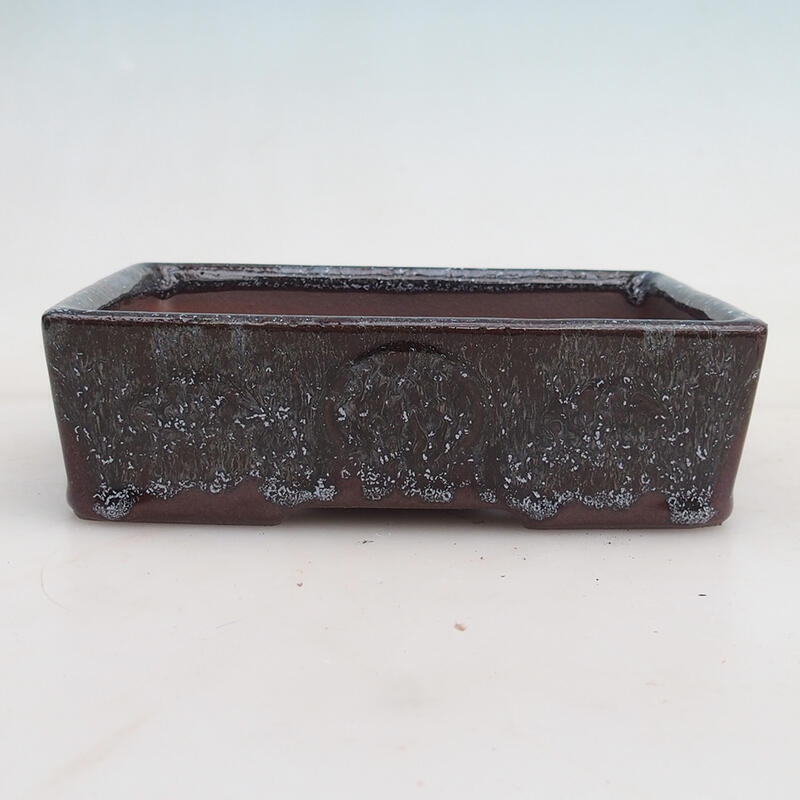 Ciotola bonsai 16 x 11,5 x 4,5 cm, colore grigio bordeaux