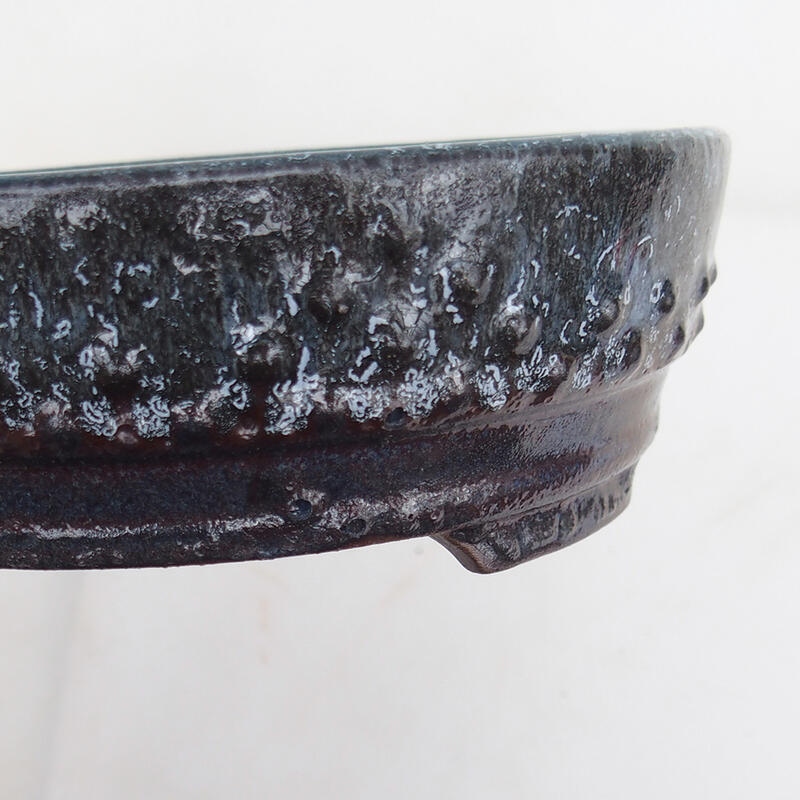 Ciotola bonsai 16 x 16 x 5 cm, colore grigio bordeaux