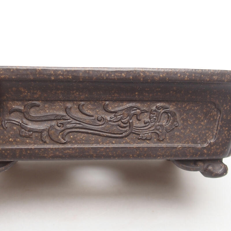 Ciotola bonsai 17,5 x 13,5 x 5,5 cm, colore marrone ocra