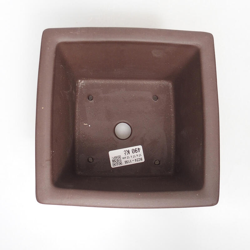 Ciotola per bonsai 17 x 17 x 12 cm, marrone