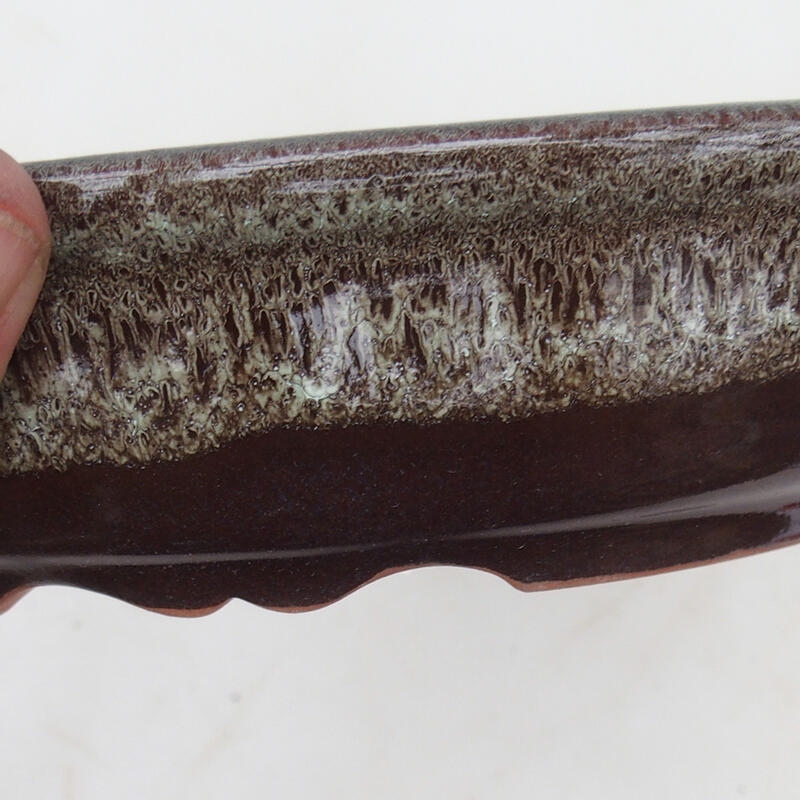 Ciotola per bonsai 18,5 x 15 x 4,5 cm, colore marrone