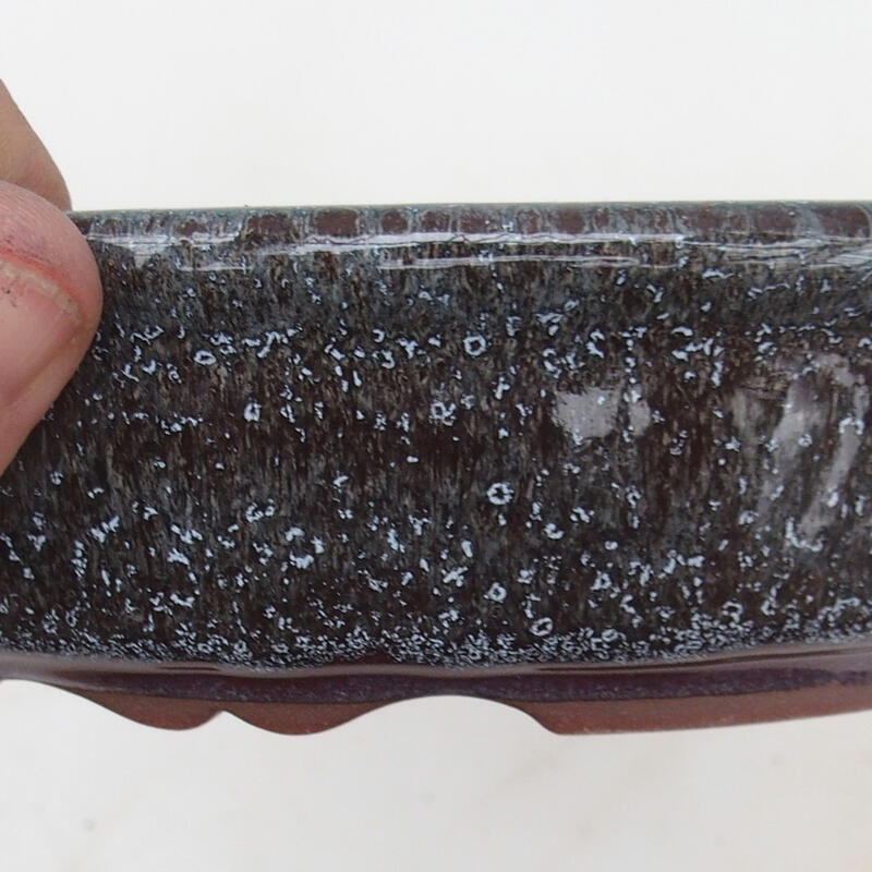 Ciotola per bonsai 18,5 x 15 x 4,5 cm, colore bordeaux