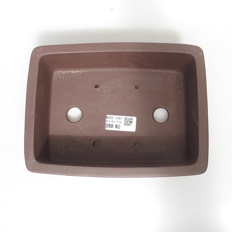 Ciotola per bonsai 20,5 x 15,5 x 7 cm, colore marrone