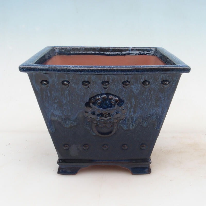 Ciotola per bonsai 20 x 20 x 15,5 cm, colore blu