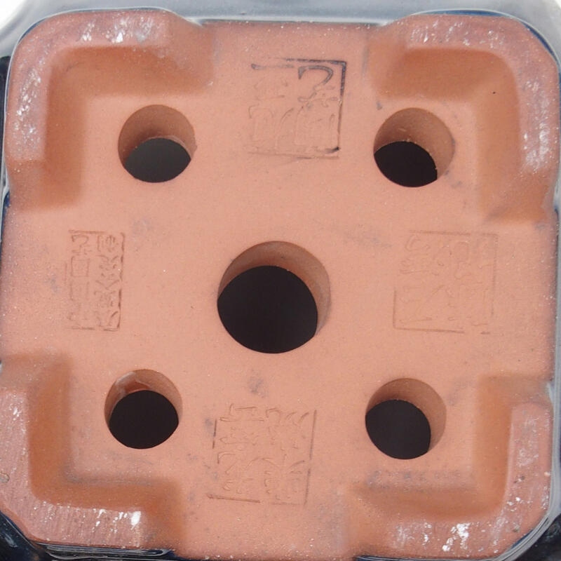 Ciotola per bonsai 21,5 x 21,5 x 15 cm, colore blu