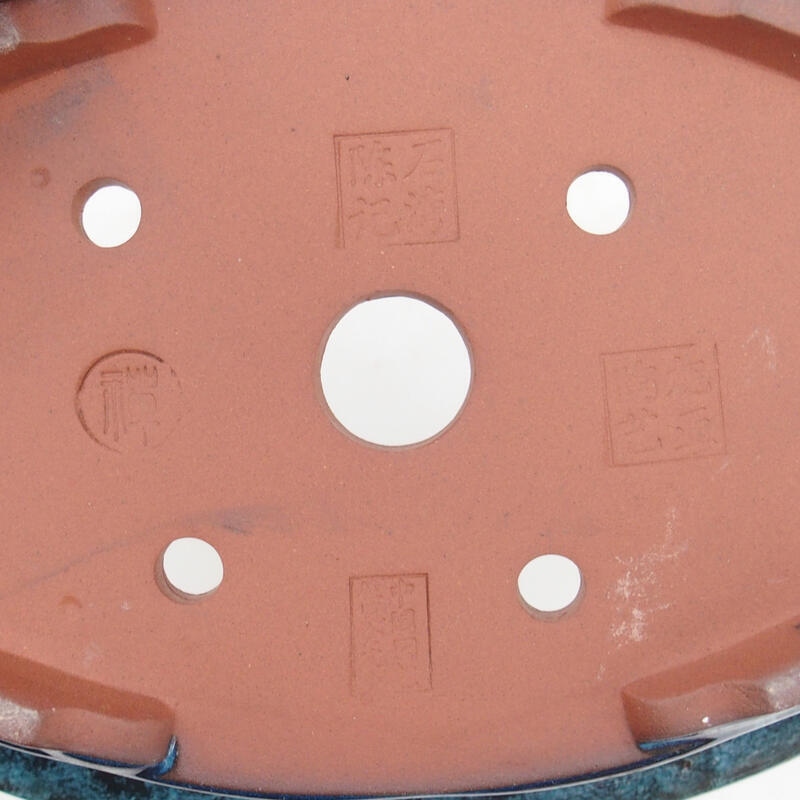 Ciotola bonsai 21 x 14 x 5 cm, blu-verde