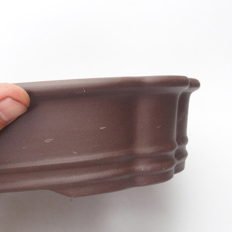 Ciotola per bonsai 25,5 x 20 x 6 cm, marrone