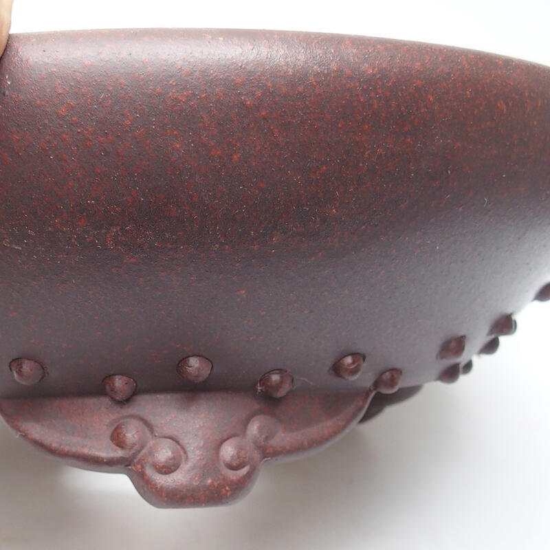 Ciotola bonsai 29 x 29 x 9,5 cm, colore marrone-nero