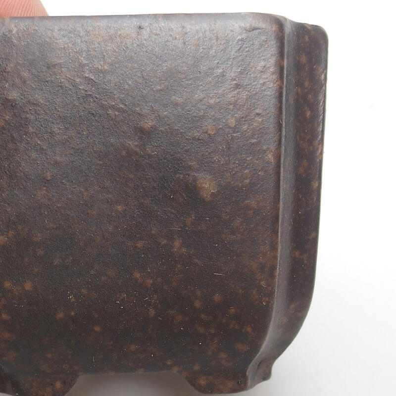 Ciotola bonsai 7 x 7 x 6 cm, colore marrone ocra