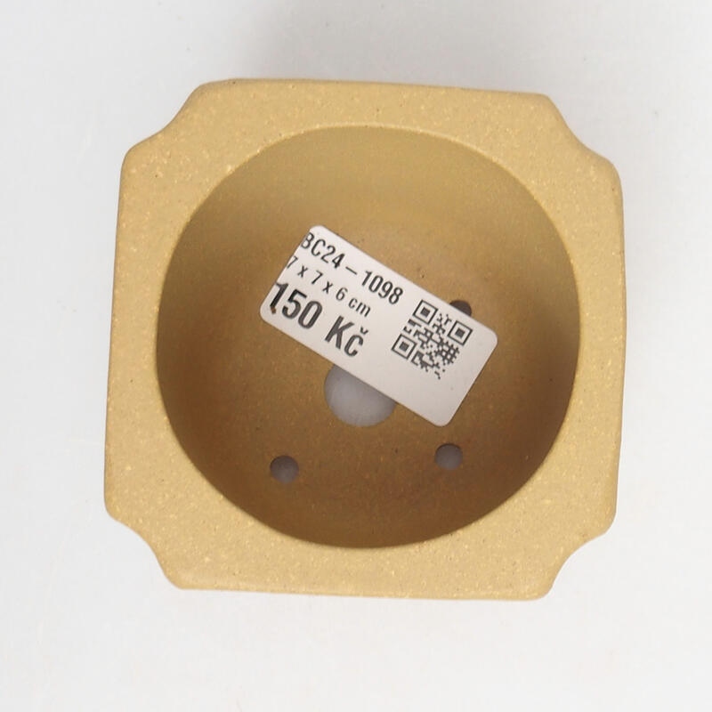 Ciotola bonsai 7 x 7 x 6 cm, colore ocra