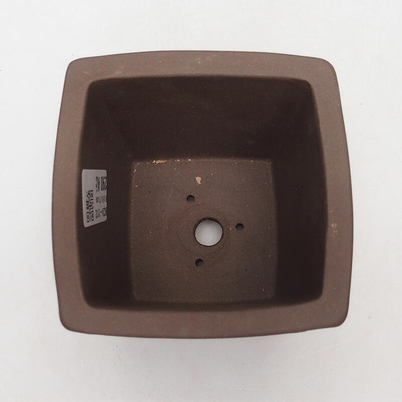 Ciotola per bonsai 9,5 x 9,5 x 10 cm, colore marrone
