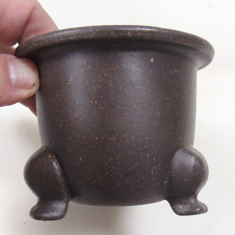 Ciotola bonsai 9,5 x 9,5 x 7,5 cm, colore marrone ocra