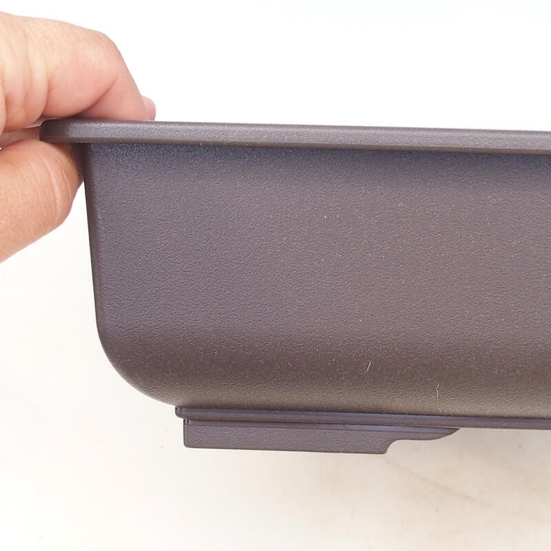 Ciotola per bonsai in plastica MP-7 marrone - 34 x 26 x 9 cm