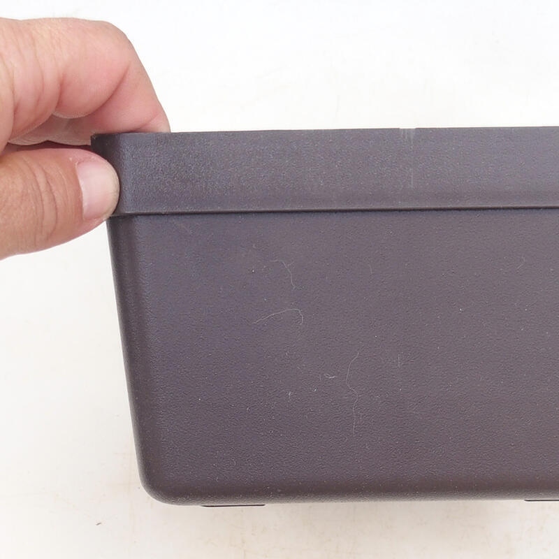 Ciotola per bonsai in plastica YMDR marrone -1 - 16 x 16 x 10 cm