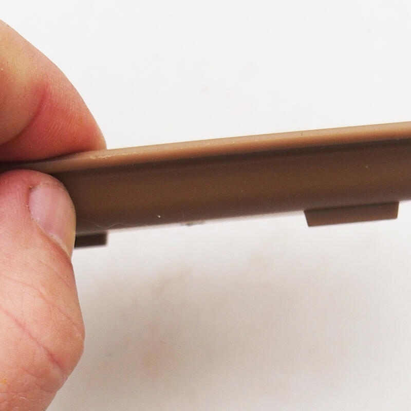 Piattino per bonsai in plastica PP-3 caffè 11 X 8 X 1,5 CM