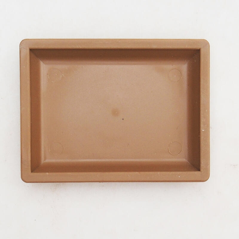 Piattino per bonsai in plastica PP-3 caffè 11 X 8 X 1,5 CM