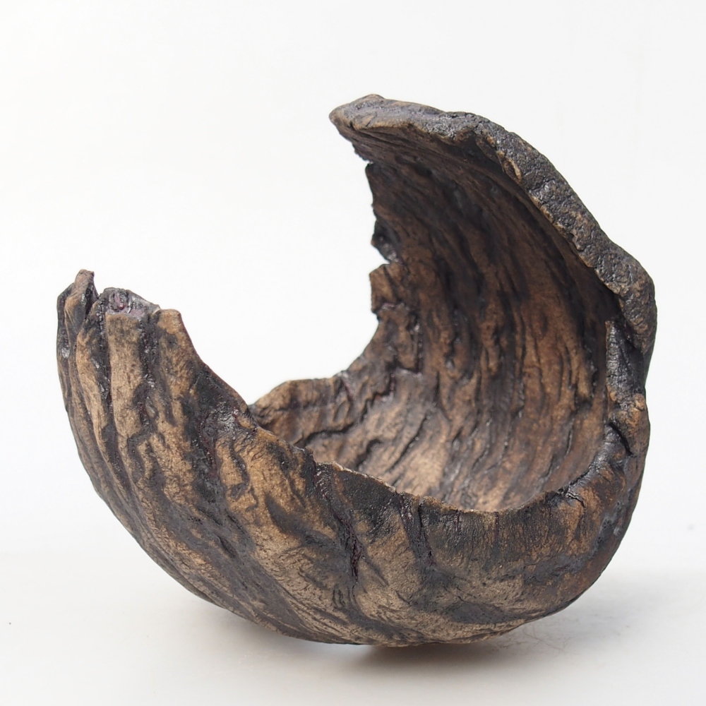 Conchiglia in ceramica 10 x 9 x 10 cm , colore marrone