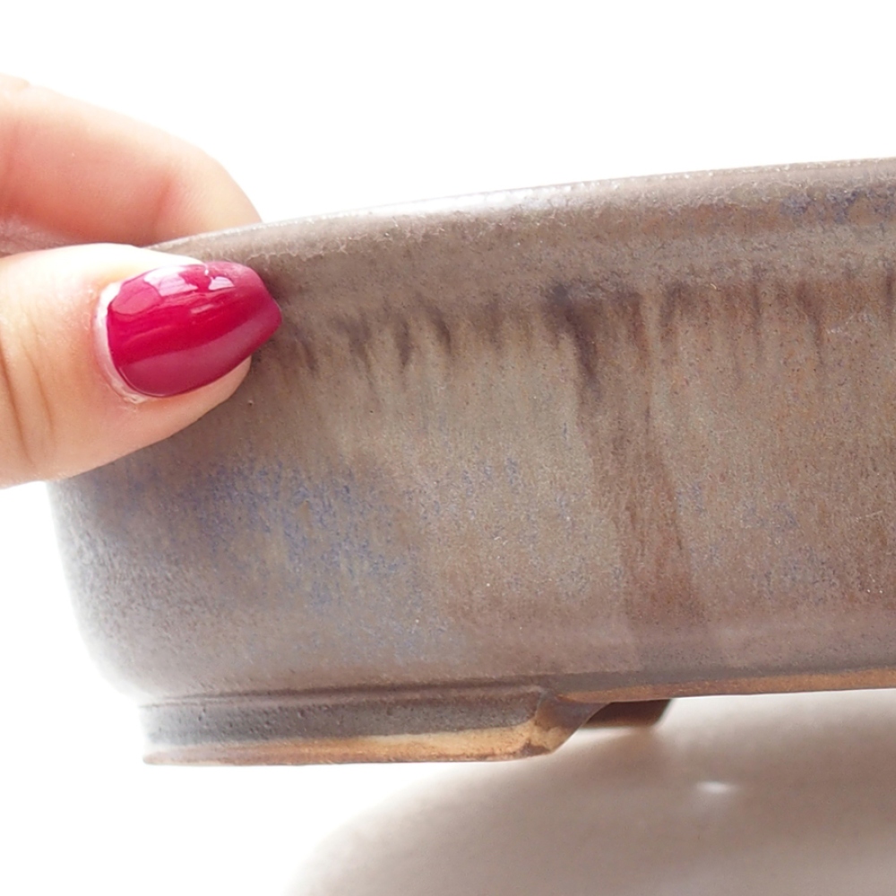 Ciotola bonsai in ceramica 21 x 19 x 5 cm, colore blu