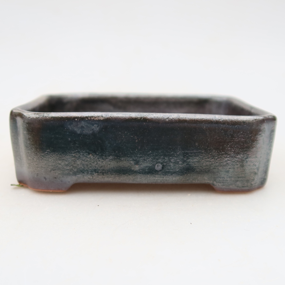 Vaso da bonsai in ceramica 10,5 x 9 x 3 cm, colore grigio