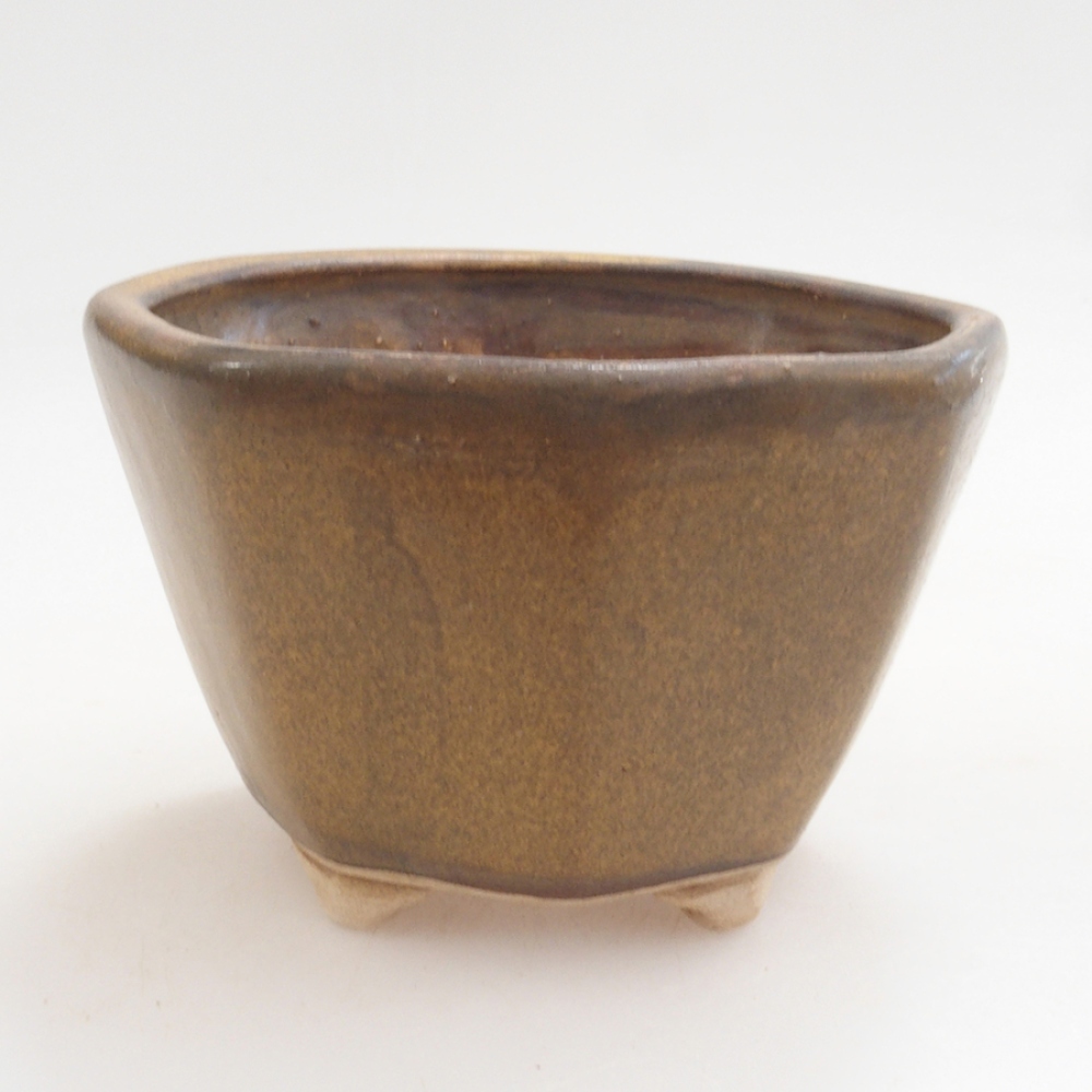 Ciotola per bonsai in ceramica 10 x 8,5 x 4 cm, marrone