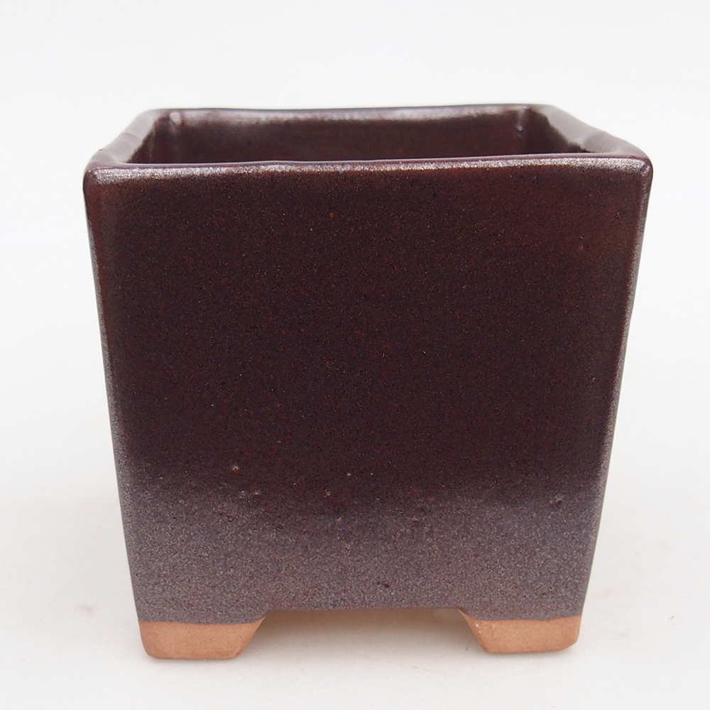 Ciotola bonsai in ceramica 9 x 9 x 8,5 cm, colore bordeaux